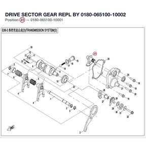 DRIVE SECTOR GEAR REPL BY 0180-065100-10002 product image