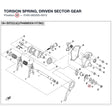 TORSION SPRING, DRIVEN SECTOR GEAR product image