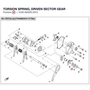 TORSION SPRING, DRIVEN SECTOR GEAR product image