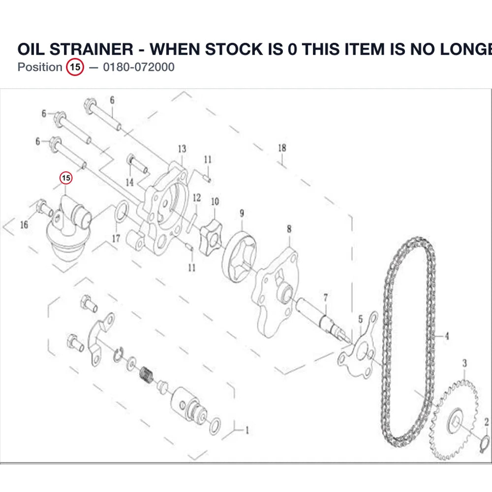 OIL STRAINER - WHEN STOCK IS 0 THIS ITEM IS NO LONGER AVAILABLE product image