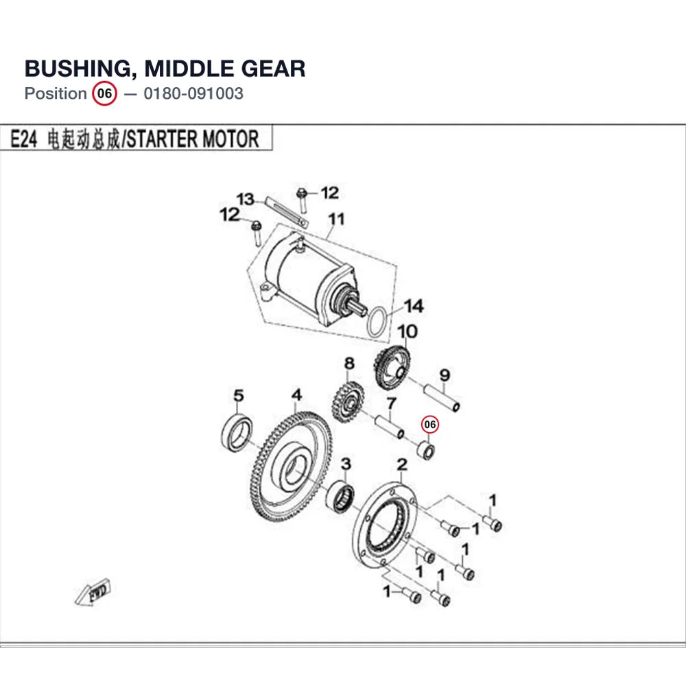BUSHING, MIDDLE GEAR product image