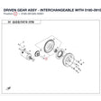 DRIVEN GEAR ASSY - INTERCHANGEABLE WITH 0180-0910A0 product image