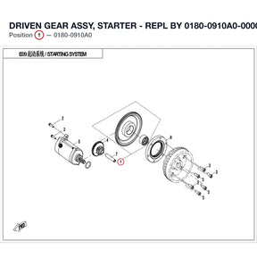 DRIVEN GEAR ASSY, STARTER - REPL BY 0180-0910A0-00001 product image