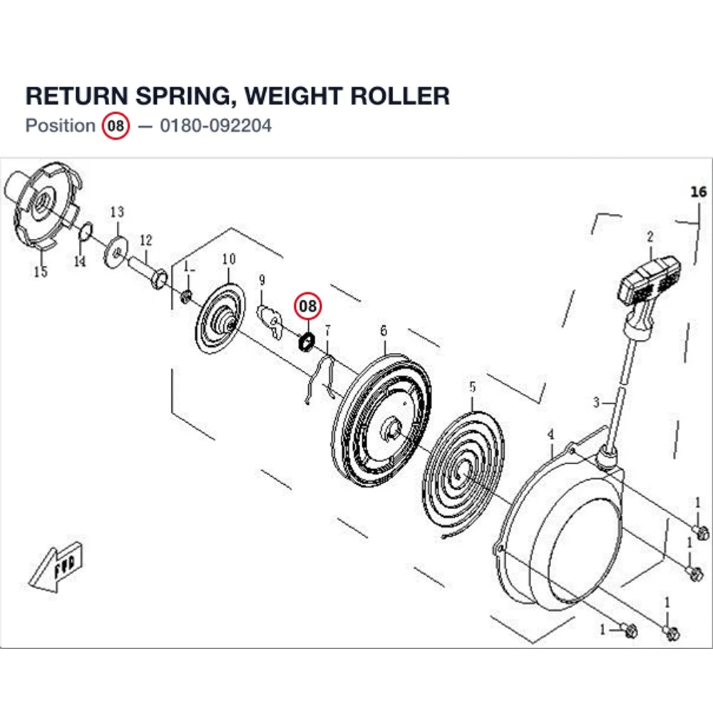 RETURN SPRING, WEIGHT ROLLER product image