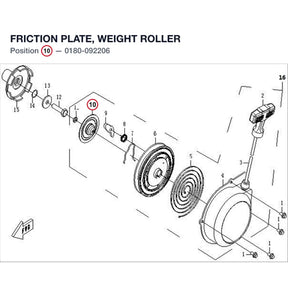 FRICTION PLATE, WEIGHT ROLLER product image