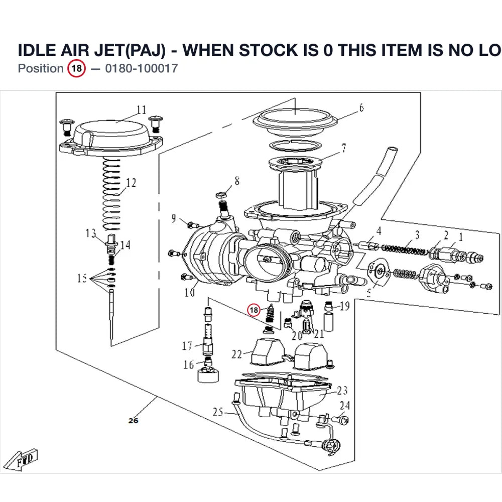 IDLE AIR JET(PAJ) - WHEN STOCK IS 0 THIS ITEM IS NO LONGER AVAILABLE product image