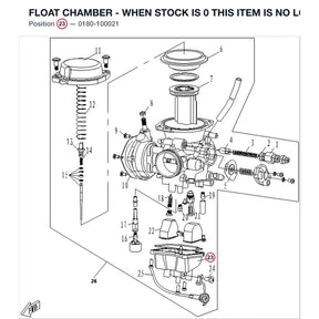 FLOAT CHAMBER - WHEN STOCK IS 0 THIS ITEM IS NO LONGER AVAILABLE product image