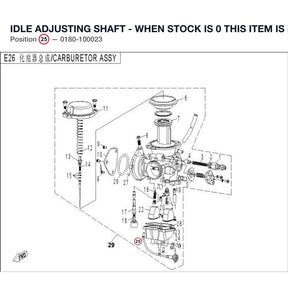 IDLE ADJUSTING SHAFT - WHEN STOCK IS 0 THIS ITEM IS NO LONGER AVAILABLE product image
