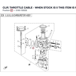 CLIP, THROTTLE CABLE - WHEN STOCK IS 0 THIS ITEM IS NO LONGER AVAILABLE product image