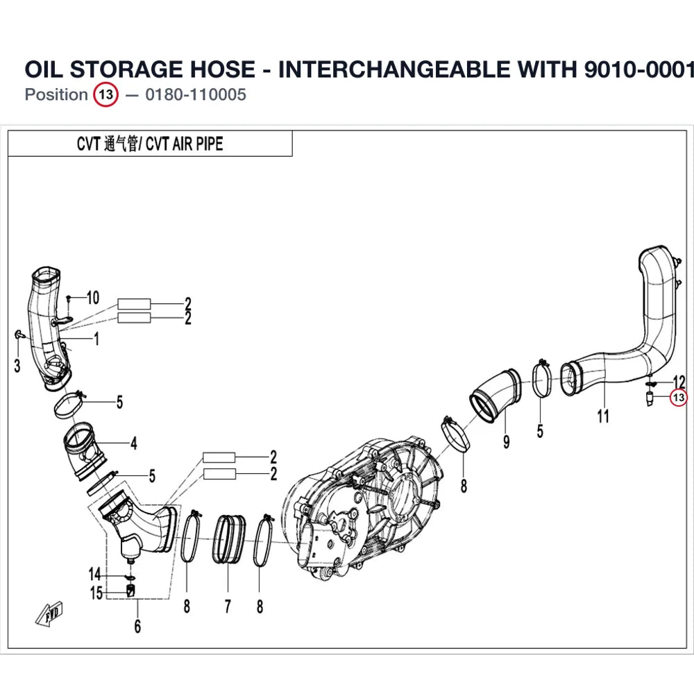 OIL STORAGE HOSE - INTERCHANGEABLE WITH  9010-000104 product image