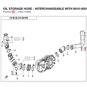 OIL STORAGE HOSE - INTERCHANGEABLE WITH  9010-000104 product image