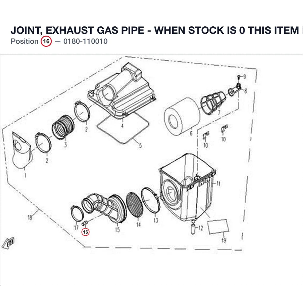 JOINT, EXHAUST GAS PIPE - WHEN STOCK IS 0 THIS ITEM IS NO LONGER AVAILABLE product image