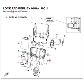 LOCK PAD REPL BY 018A-110011 product image