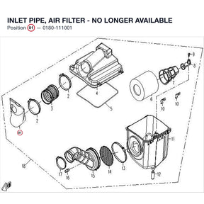 INLET PIPE, AIR FILTER - NO LONGER AVAILABLE product image