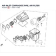 AIR INLET CORRUGATE PIPE, AIR FILTER product image