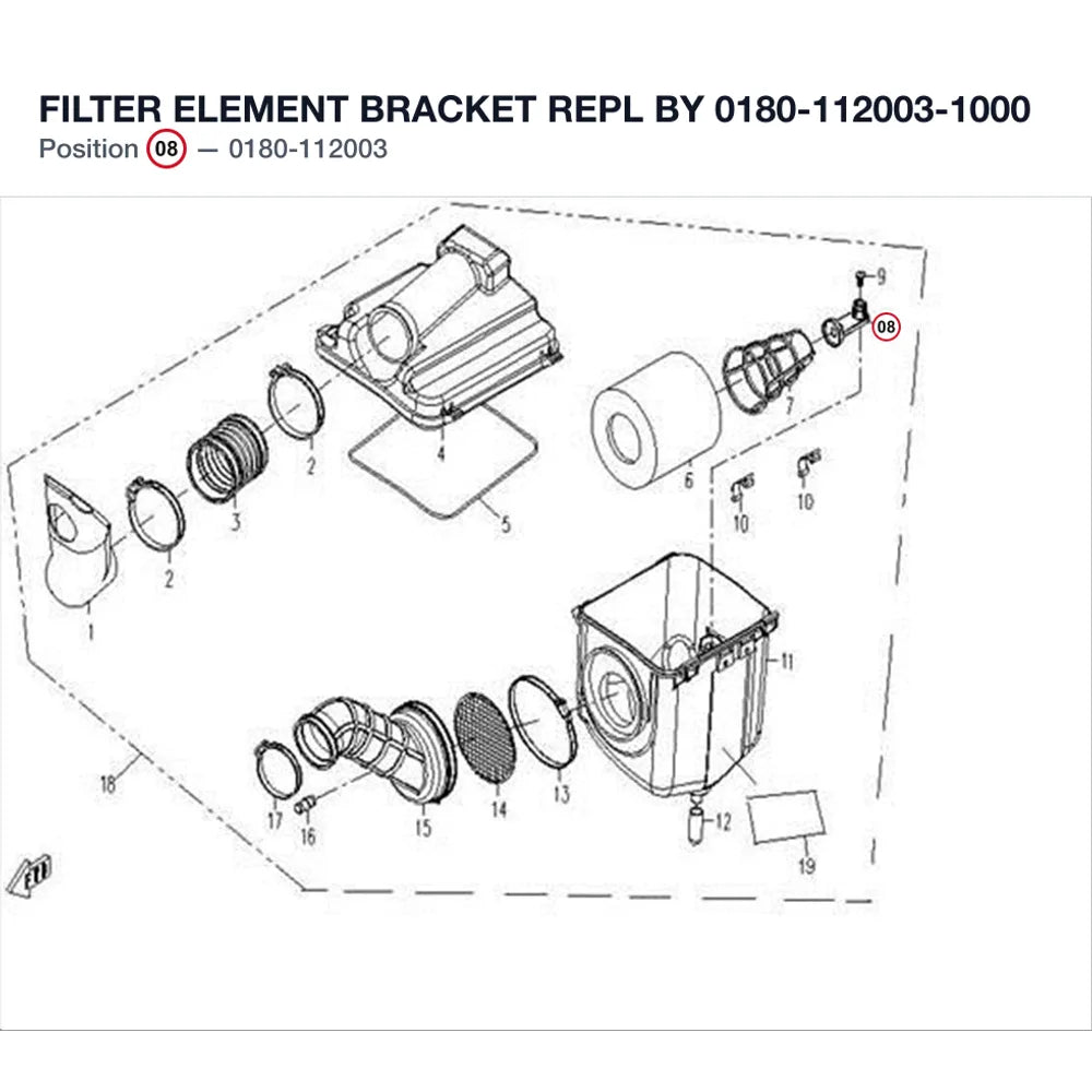 FILTER ELEMENT BRACKET REPL BY 0180-112003-1000 product image