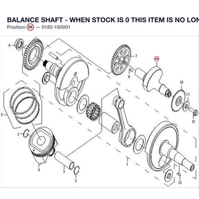 BALANCE SHAFT - WHEN STOCK IS 0 THIS ITEM IS NO LONGER AVAILABLE product image