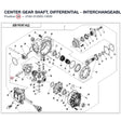 CENTER GEAR SHAFT, DIFFERENTIAL - INTERCHANGEABLE WITH  0180-313002 product image