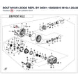 BOLT M10X1.25X25 REPL BY 30001-102025810 product image