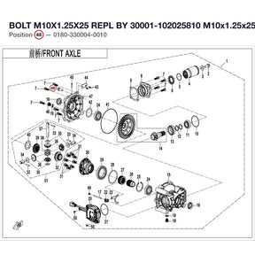 BOLT M10X1.25X25 REPL BY 30001-102025810 product image