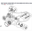 BOLT M10X1.25X25 REPL BY 0180-330004-0010 product image