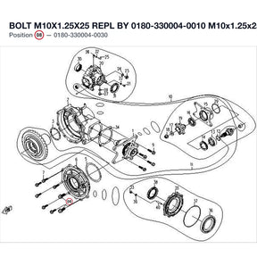 BOLT M10X1.25X25 REPL BY 0180-330004-0010 product image