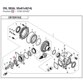 OIL SEAL 35x61x9(14) product image