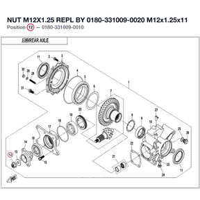 NUT M12X1.25 REPL BY 0180-331009-0020 product image