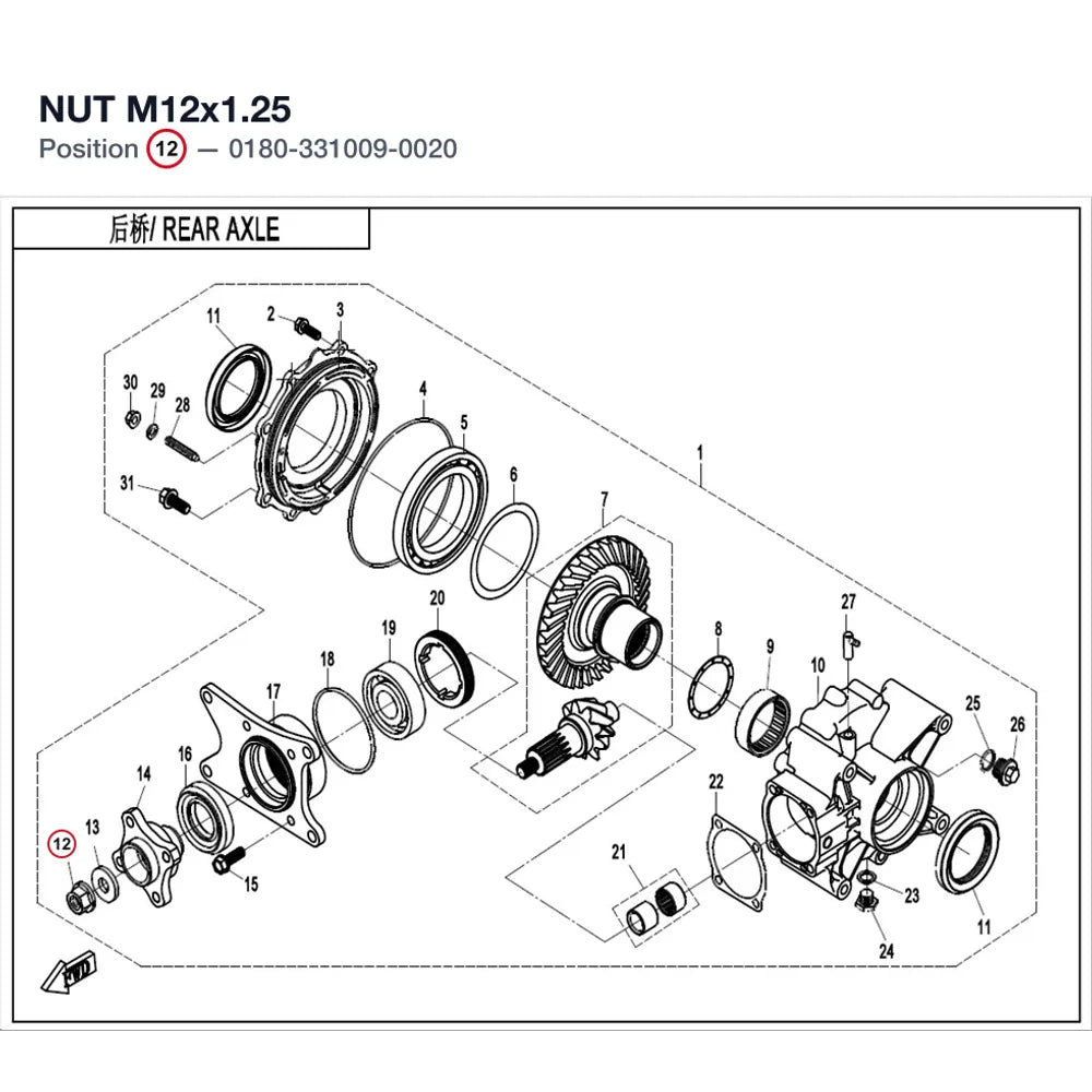 NUT M12x1.25 product image