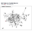 BOLT M8x12.5, FLANGE product image