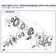 BOLT M20x1.5x12 - INTERCHANGEABLE WITH 0180-332003-0030 product image