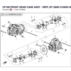 CF188 FRONT GEAR CASE ASSY - REPL BY Q800-310000-00001 product image