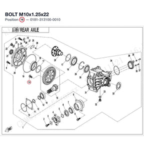 BOLT M10x1.25x22 product image