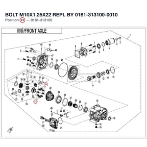 BOLT M10X1.25X22 REPL BY 0181-313100-0010 product image