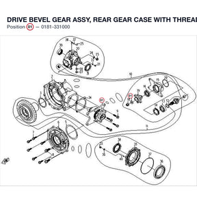 DRIVE BEVEL GEAR ASSY, REAR GEAR CASE product image