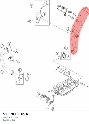 Diagram preview: SILENCER USA (76005082000)