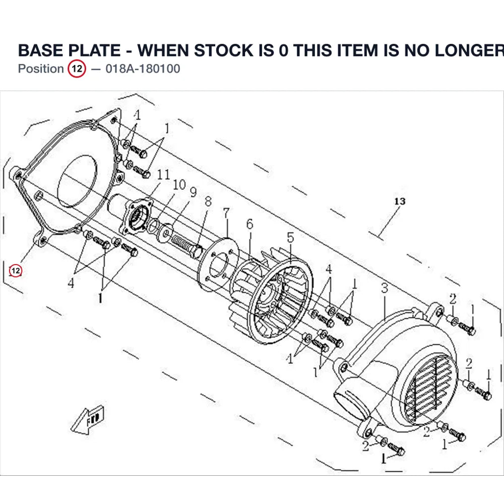 BASE PLATE - WHEN STOCK IS 0 THIS ITEM IS NO LONGER AVAILABLE product image