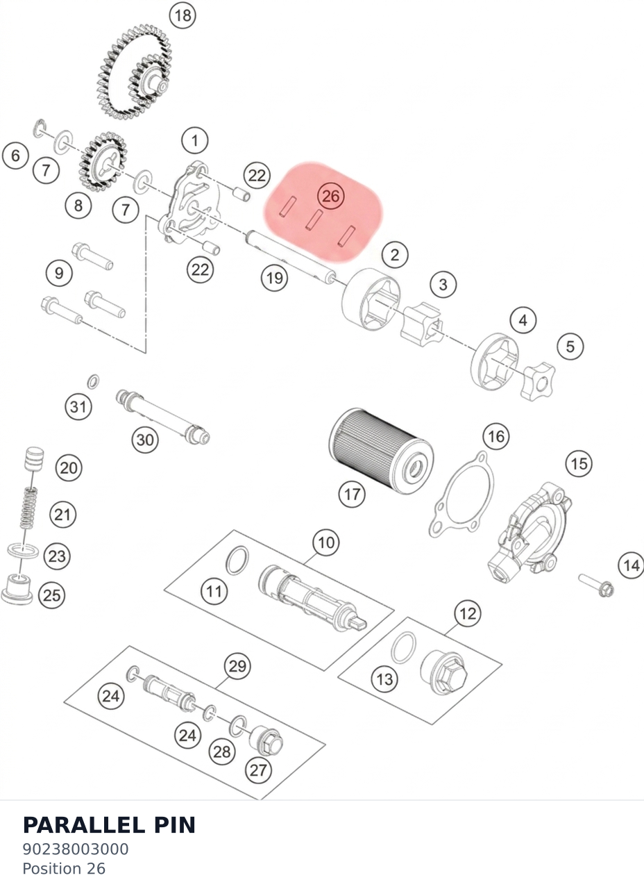 Diagram preview: PARALLEL PIN (90238003000)