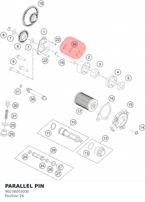 Diagram preview: PARALLEL PIN (90238003000)