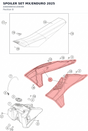 Diagram preview: SPOILER SET MX/ENDURO 2025 (A46008054100EBB)