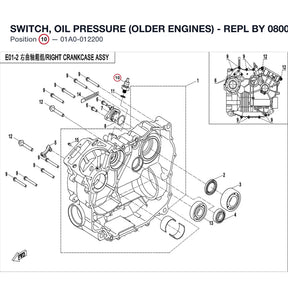 SWITCH, OIL PRESSURE (OLDER ENGINES) - REPL BY 0800-012400 + 0800-012401 product image