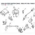 HIGH-VOLTAGE IGNITION CABLE - REPL BY 01AA-178200-10000 product image