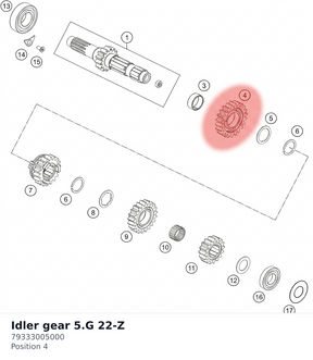 Diagram preview: Idler gear 5.G 22-Z (79333005000)