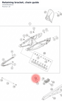 Diagram preview: Retaining bracket, chain guide (C63504030010)