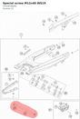 Diagram preview: Special screw M12x40 WS19 (76504038000)