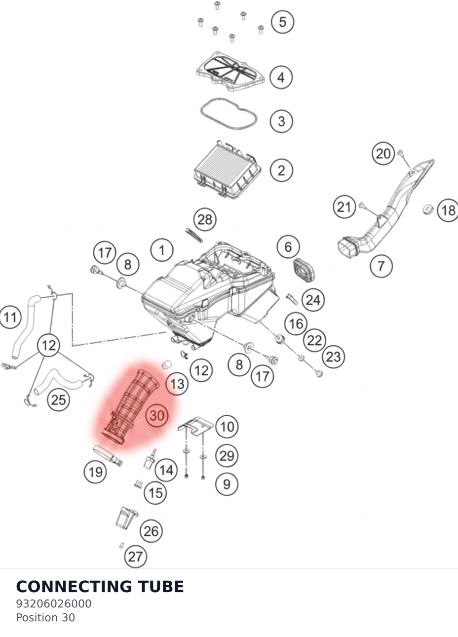 Diagram preview: CONNECTING TUBE (93206026000)