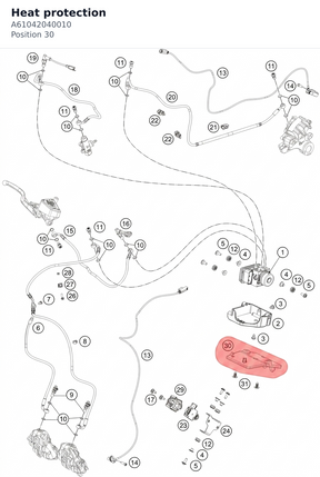 Diagram preview: Heat protection (A61042040010)