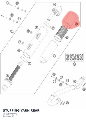 Diagram preview: STUFFING YARN REAR (78105078070)