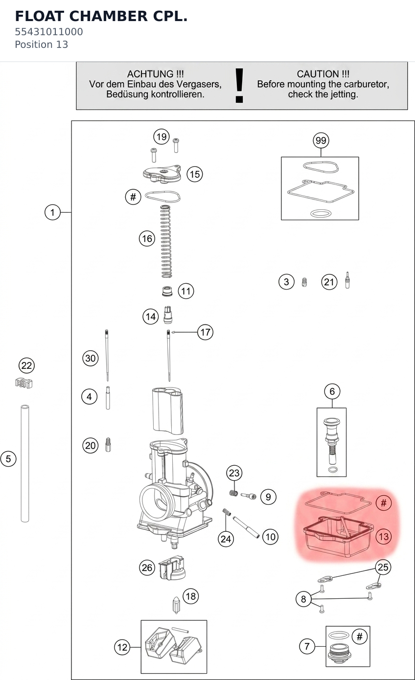 Diagram preview: FLOAT CHAMBER CPL. (55431011000)