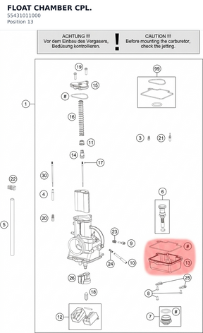 Diagram preview: FLOAT CHAMBER CPL. (55431011000)